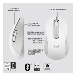 Myszka Logitech Signature M650 L dla leworęcznych - biały