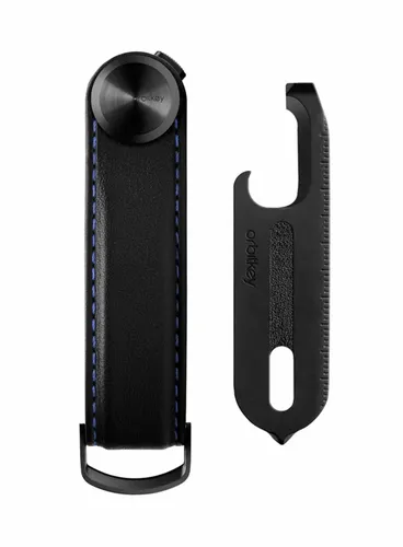Zestaw Orbitkey - organizer do kluczy Pro + Multitool V2 - blackout / blue stitching