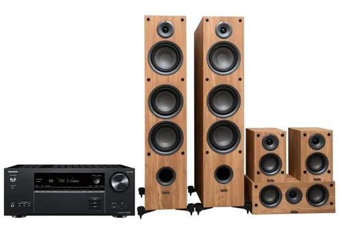 Onkyo TX-NR6100 Cinema Package Black, Taga Harmony TAV 5.0: TAV-607F + C + S Oak