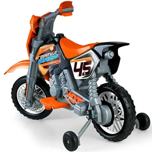 Feber Motocykl Cross Pomarańczowy Na Akumulator 6V Dla Dzieci