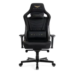 Fotel GAMVIS Elite 2.0 Pro XXL Czarny (złote elementy)