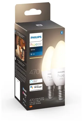 Inteligentna żarówka LED PHILIPS HUE 929003021102 5.5W E14 (2 szt.)