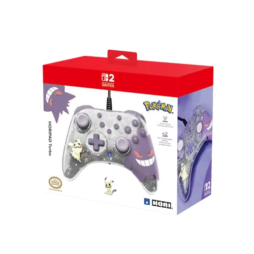 Pad Hori HORIPAD Turbo Gengar & Mimikyu do Nintendo Switch 2 Przewodowy