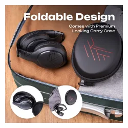 Słuchawki bezprzewodowe PowerLocus P19 Black Nauszne Bluetooth 5.3 Czarny