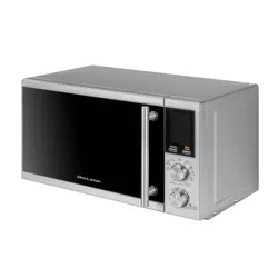 Kuchenka mikrofalowa GÖTZE & JENSEN MO401X 700W średnica 24.5 cm pojemność 20L Auto Defrost QuickStart Czarno-srebrny