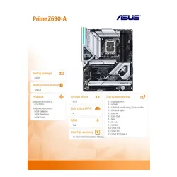 Płyta główna PRIME Z690-A s1700 4DDR5 DP/HDMI M.2 ATX