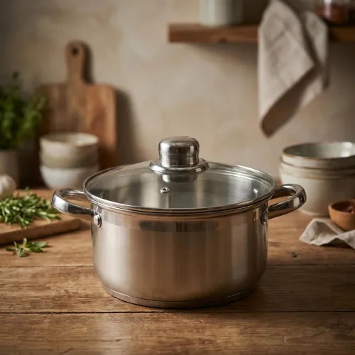 Garnek ze stali nierdzewnej z pokrywką FABIO 2,6 l