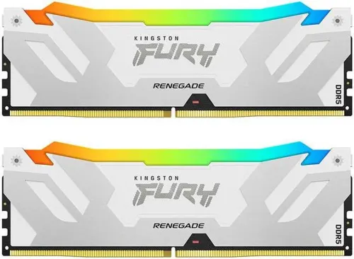 Pamięć RAM Kingston FURY Renegade RGB DDR5 48GB (2 x 24GB) 8400 CL40 Biało-srebrny