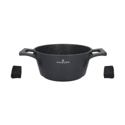 ZWIEGER Black Stone 2 l - garnek aluminiowy z pokrywką