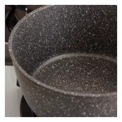 Garnek aluminiowy z pokrywką VALDINOX ROCK SZARY 1,8 l