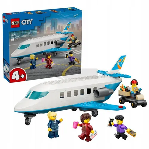 LEGO City 60492 Samolot pasażerski, zestaw klocków 4+