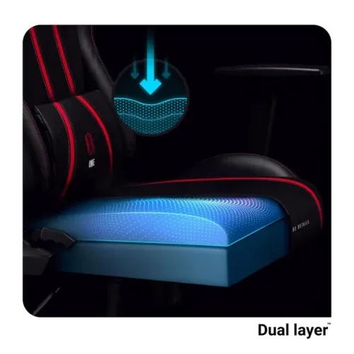 Fotel Diablo Chairs X-One 2.0 Small do 90kg Skóra ECO Biało-niebieski