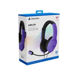 Słuchawki przewodowe z mikrofonem PDP Airlite Ultra Violet do PlayStation Nauszne Fioletowy