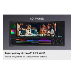 Monitor Samsung ViewFinity S8 S40H850TAU 40" 5K2K VA 144Hz 4ms Zakrzywiony Gamingowy