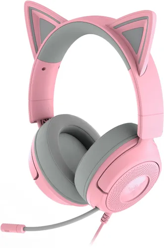 Słuchawki przewodowe z mikrofonem Razer Kraken Kitty V3 X Nauszne Różowy