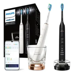 Zestaw Szczoteczek sonicznych PHILIPS HX9914/57 (biała/czarna) + szklanka z funkcją ładowania