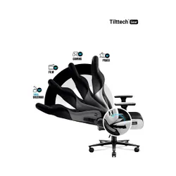 Fotel Diablo Chairs X-Player 2.0 Normal Size Gamingowy do 160kg Skóra ECO Tkanina Czarno-biały