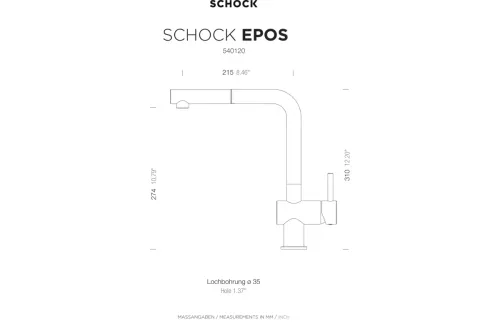 Bateria Schock Epos 540127 Magma Mosiądz