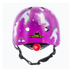 Kask rowerowy dziecięcy Hornit Unicorn purple/white