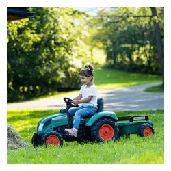 Falk Traktor Lander Zielony Na Pedały Z Przyczepką Od 3-7 Lat