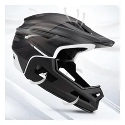 Kask rowerowy WOZINSKY HT-009C Czarny Full Face MTB  (rozmiar L)