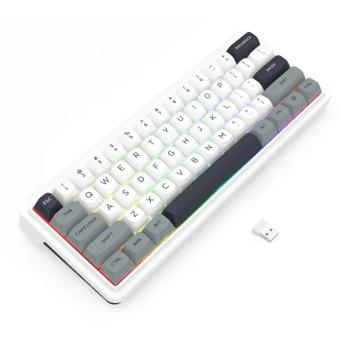 Klawiatura mechaniczna Redragon Draconic V2 K730WGP-RGB-PRO Biało-szary