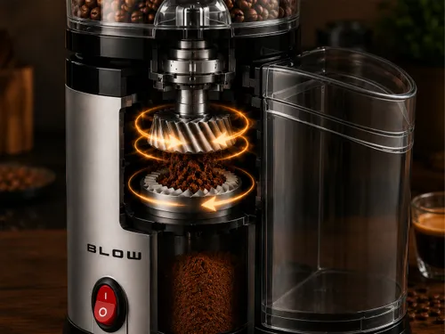 Młynek Do Kawy Elektryczny Żarnowy Grinder Mocny 150W 100 g Cicha Praca
