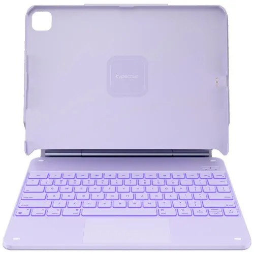 Etui na iPad Air 13 cali TYPECASE Edge+ Jasnofioletowy Klawiatura