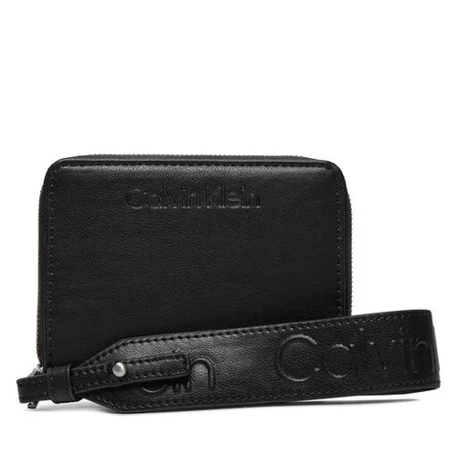 Большой женский кошелек Calvin Klein Gracie Wallet с ремешком Md K60k611387 CK Black BEH