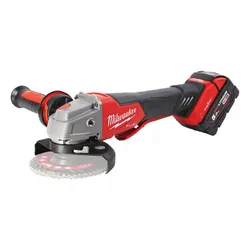 Milwaukee M18 Açılı taşlama makinesi ONEFSAG125XPDB-502X (+ M18 B5 piller, kılıf)