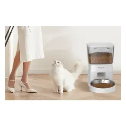 Dozownik karmy ROJECO 2L Button Version Automatic Smart Pet Feeder Biały