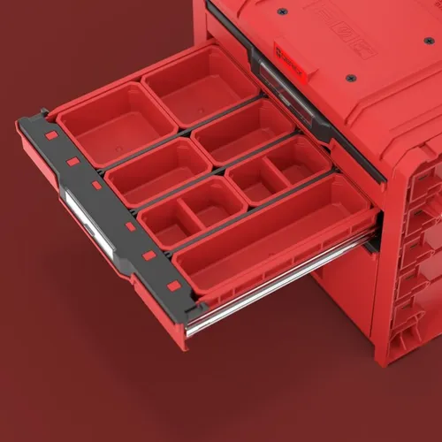 Skrzynka narzędziowa QBRICK System PRO Cart 2.0 Plus Drawer 3 Red Ultra HD Custom