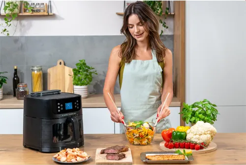 Air Fryer Frytkownica beztłuszczowa AI GÖTZE & JENSEN AF850T by Setti+ WiFi rozpoznawanie potraw i gotowanie na parze