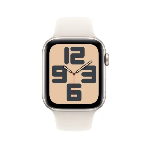Apple Watch SE 2gen GPS + Cellular koperta 44mm z aluminium Księżycowa poświata pasek sportowy Księżycowa poświata S/M