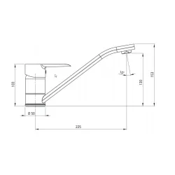 Bateria Deante Corio BFC 060M Chrom Mosiądz