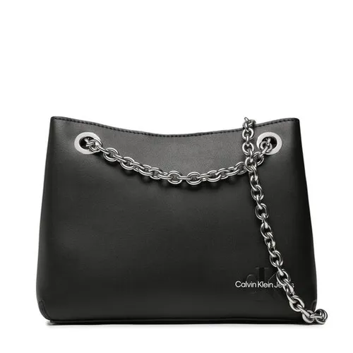 Geantă de umăr sculptată Calvin Klein Jeans cu Lanț24 K60K610565 BDS