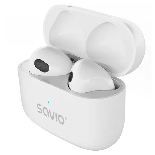 Słuchawki bezprzewodowe Savio TWS-01 PRO Douszne Bluetooth 5.4 Biały