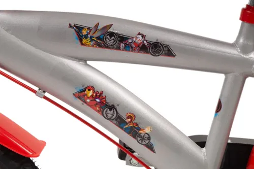 Rower dziecięcy HUFFY Marvel Avengers 14 cali dla chłopca Srebrny