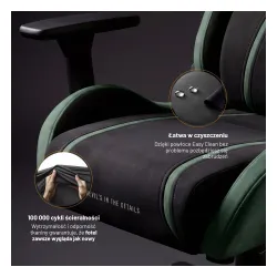 Fotel Diablo Chairs X-One 2.0 Small Forest Green Gamingowy do 90kg Tkanina Czarno-Zielony