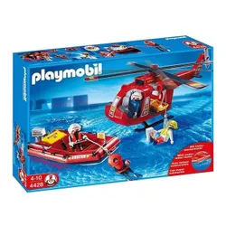 Playmobil Zestaw z figurkami City Action 4428 Helikopter ratowniczy z pontonem
