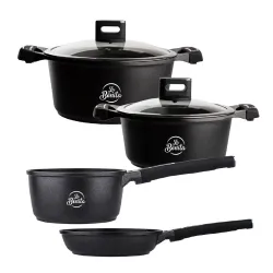 Zestaw garnków La Bonita Carbon Plus LB7ZG001 7 elementów Indukcja Aluminium