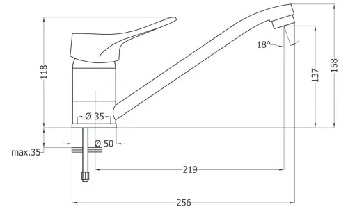 Bateria NEO Vero BOW 060M Chrom Stal szlachetna