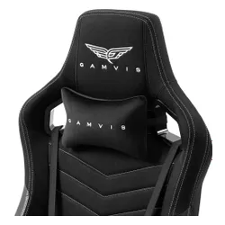 Fotel GAMVIS Elite 2.0 XL Basic Czarny (białe elementy)