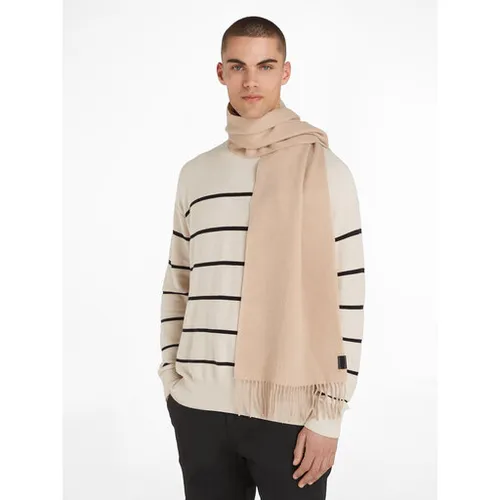 Calvin Klein clasic lână țesute eșarfă K50k511008 Stony bej ACE