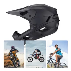 Kask rowerowy WOZINSKY HT-58C Czarny Full Face MTB (rozmiar M)
