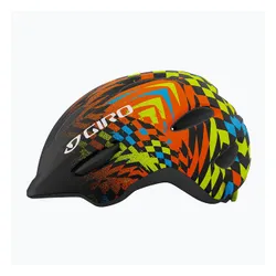 Kask rowerowy dziecięcy Giro Scamp Integrated Mips Jr matte black/check fade