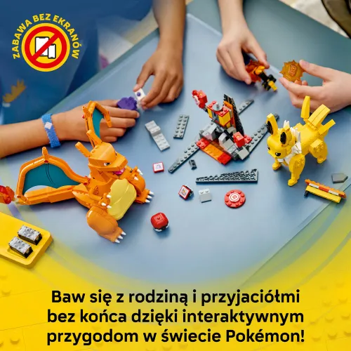 LEGO 72167 Pokémon SMART Play Charizard kontra Jolteon — ostateczna bitwa