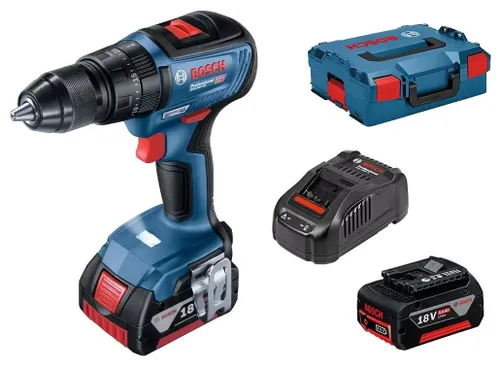 Bosch GSB 18v-50 Professional Darbeli Matkap (+2 adet 5Ah pil)