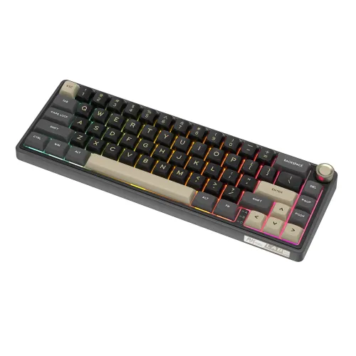 Klawiatura mechaniczna Royal Kludge RK-R65 Phantom Brown Switch Czarno-Szary