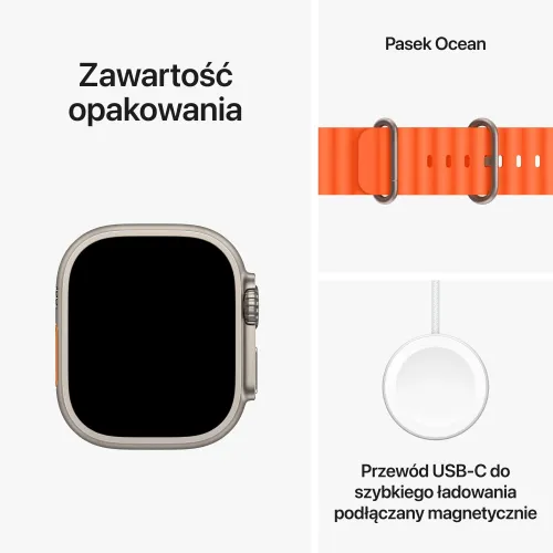 Smartwatch Apple Watch Ultra 2 GPS + сотовый титановый чехол 49 мм ремешок Ocean Orange